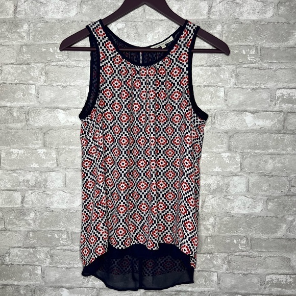 Daniel Rainn Stitch Fix Women's S Medium Navy Red Sleeveless B4-3
